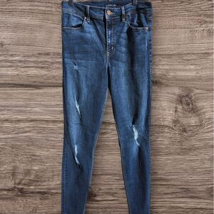 Anthropologie Level 99 Sz 30 High Rise Skinny Tanya Distressed Jeans #YF2897‎